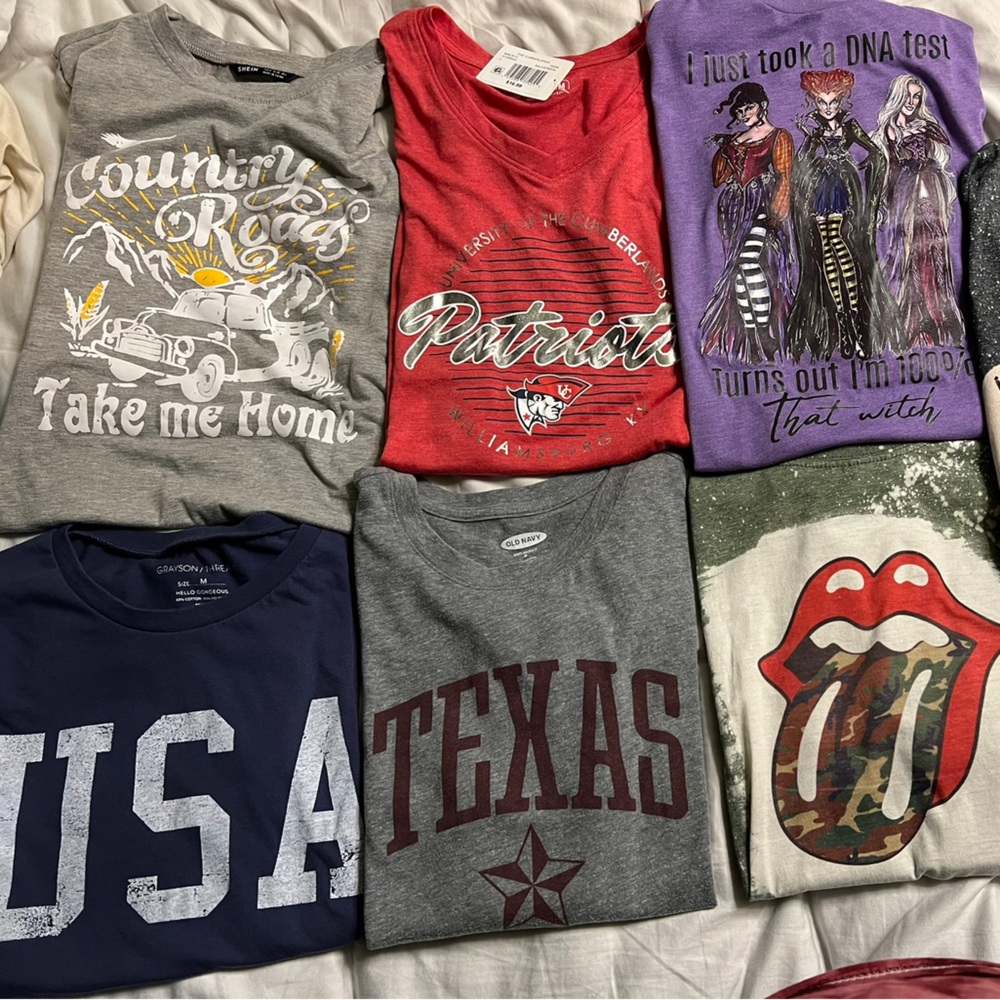 Women’s shirts. All size medium. Different brands.